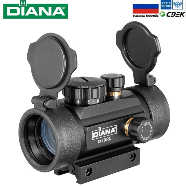 Red Dot Diana 1x40 vermelho e verde scope tático óptica riflescope Trilho 11/20mm Frete Grátis.