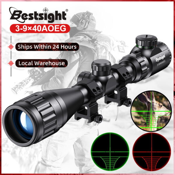 Luneta Bestsight-scopes 3-9×40 Com retículo verde e vermelho.Frete Grátis 🆓