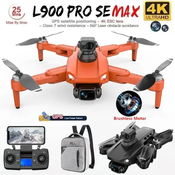 DRONE L900 Pro SE MAX GPS Drone, 4K Câmera Profissional Dual HD, 5G WiFi