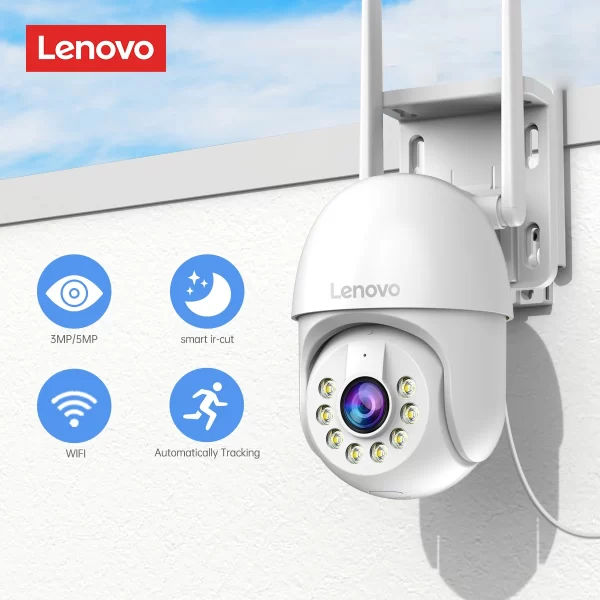 Lenovo 5mp inteligente wifi câmera ptz ao ar livre 5x zoom digital rastreamento automático - Image 6